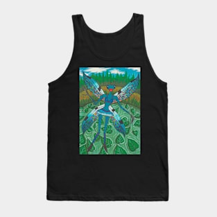 Dragonfly lady with rainbow wings Tank Top